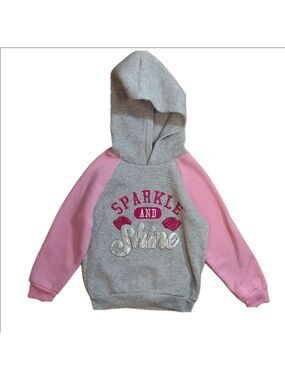 Angel Pink Gray Sparkle Hoodie Sweatshirt